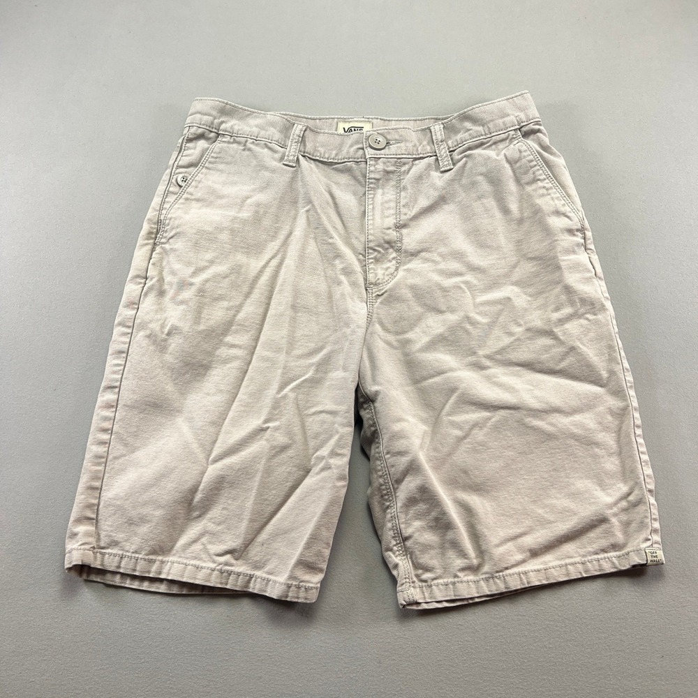 Vans Of The Wall Chino Shorts Mens 30 Beige Cotton Golf Performance Resort Wear